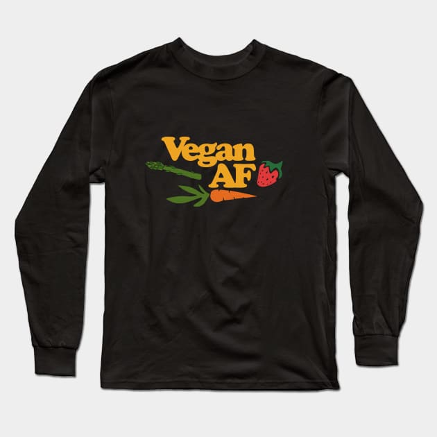 Vegan AF Long Sleeve T-Shirt by bubbsnugg